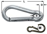 Key Lock Carbine Hooks With Eye